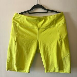 Athleta Women's Neon Yellow Bike Shorts